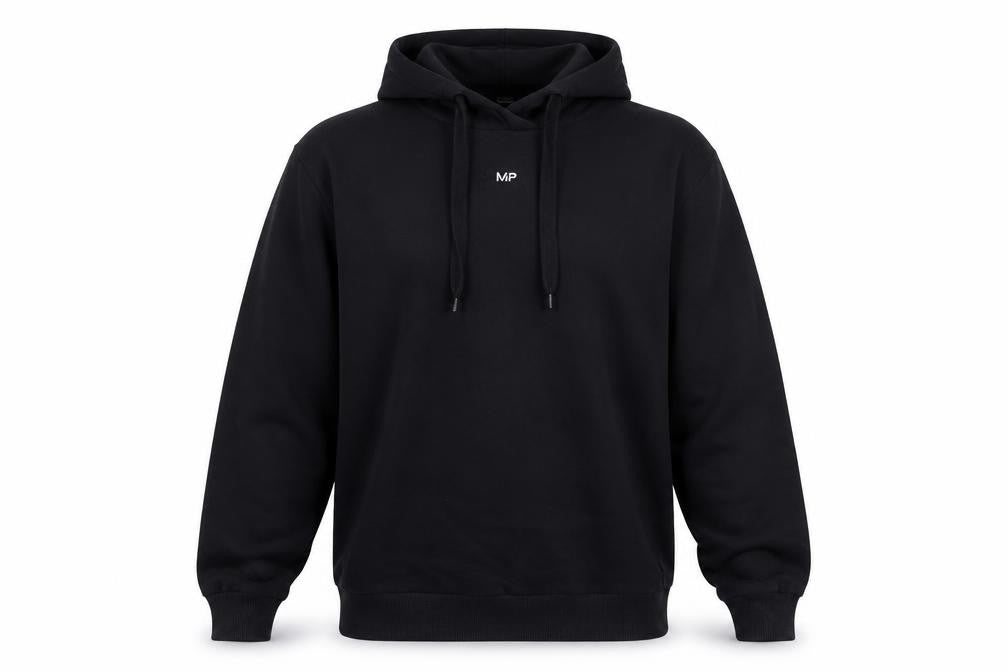 MP Men's Black Pullover Hoodie with Logo