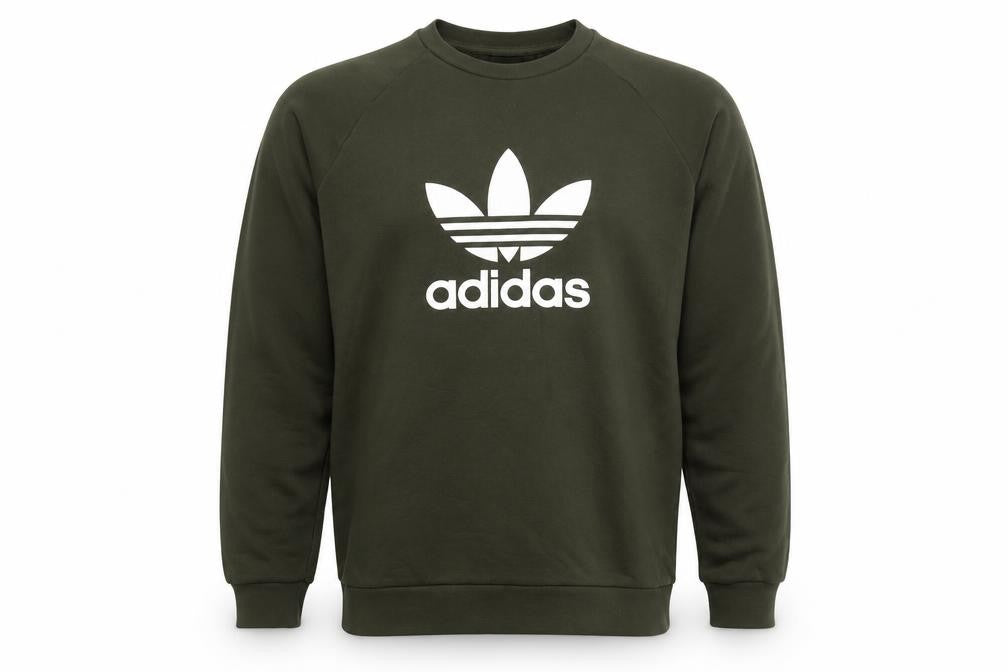 Mens UK M Regular adidas Green Pullover Sweatshirt