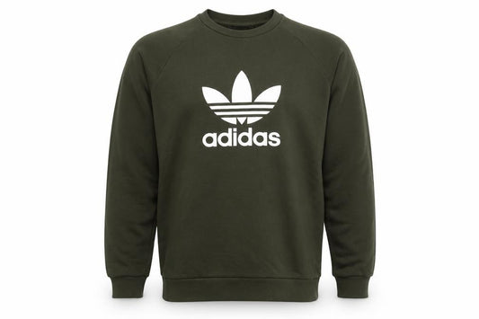 Mens UK M Regular adidas Green Pullover Sweatshirt