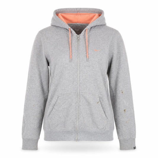 Womens UK L Regular Nike Grey Full Zip Hoodie