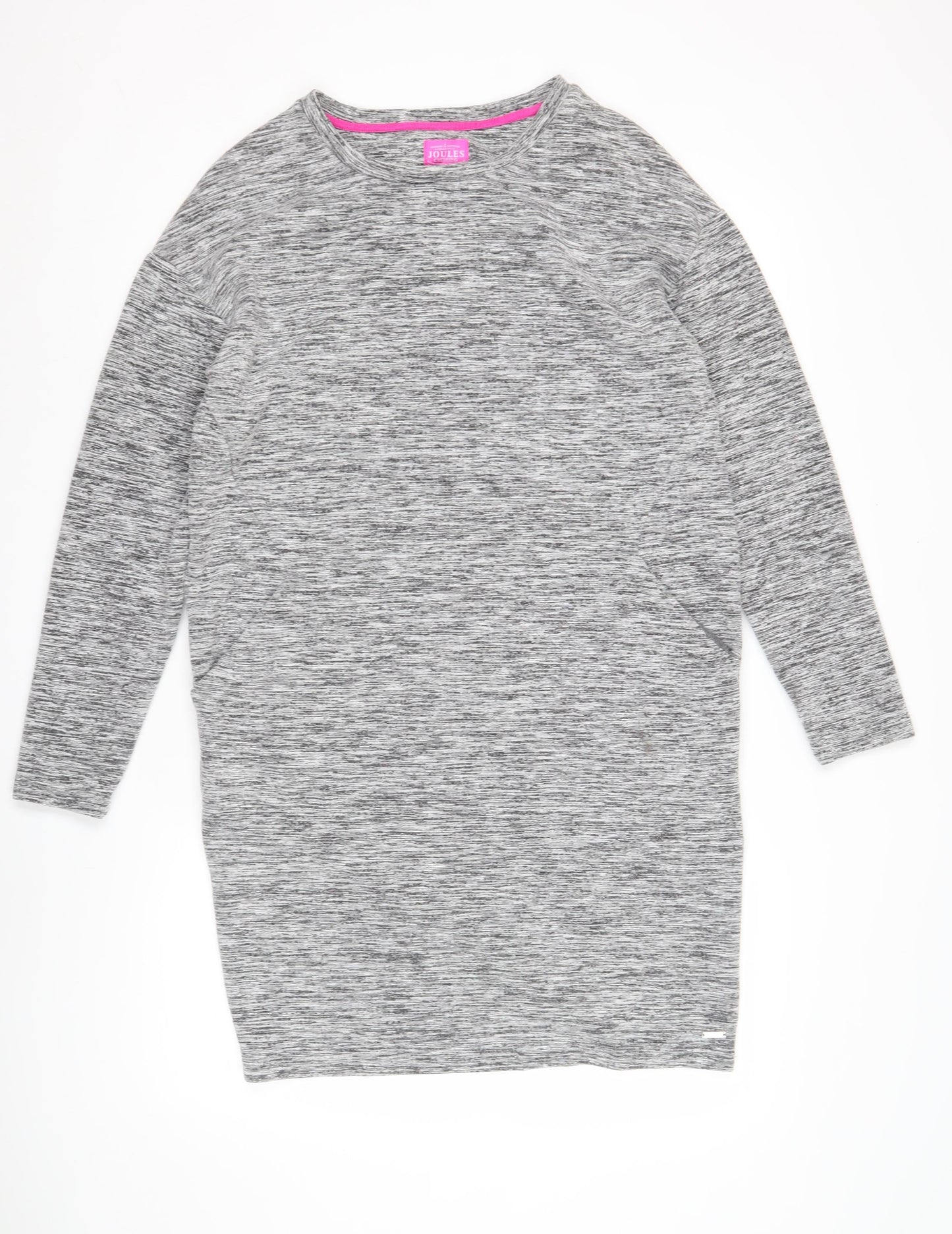 Joules Women's Grey Raglan Sleeve Jersey Dress Size 10