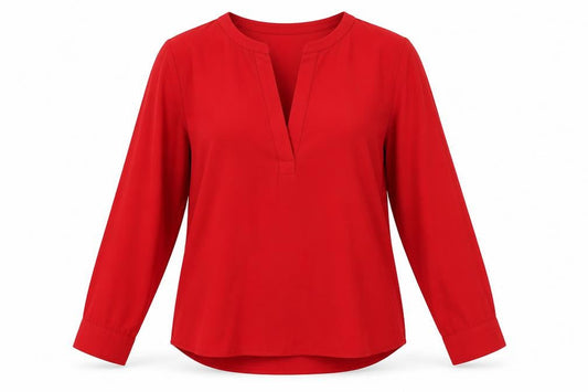 Womens UK Size M Lauren Ralph Lauren Red Polyester Blouse