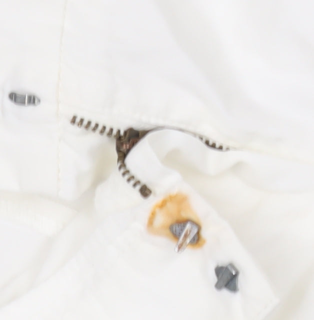 Lacoste Women's White Cotton Trousers, Size 12, Good Condition