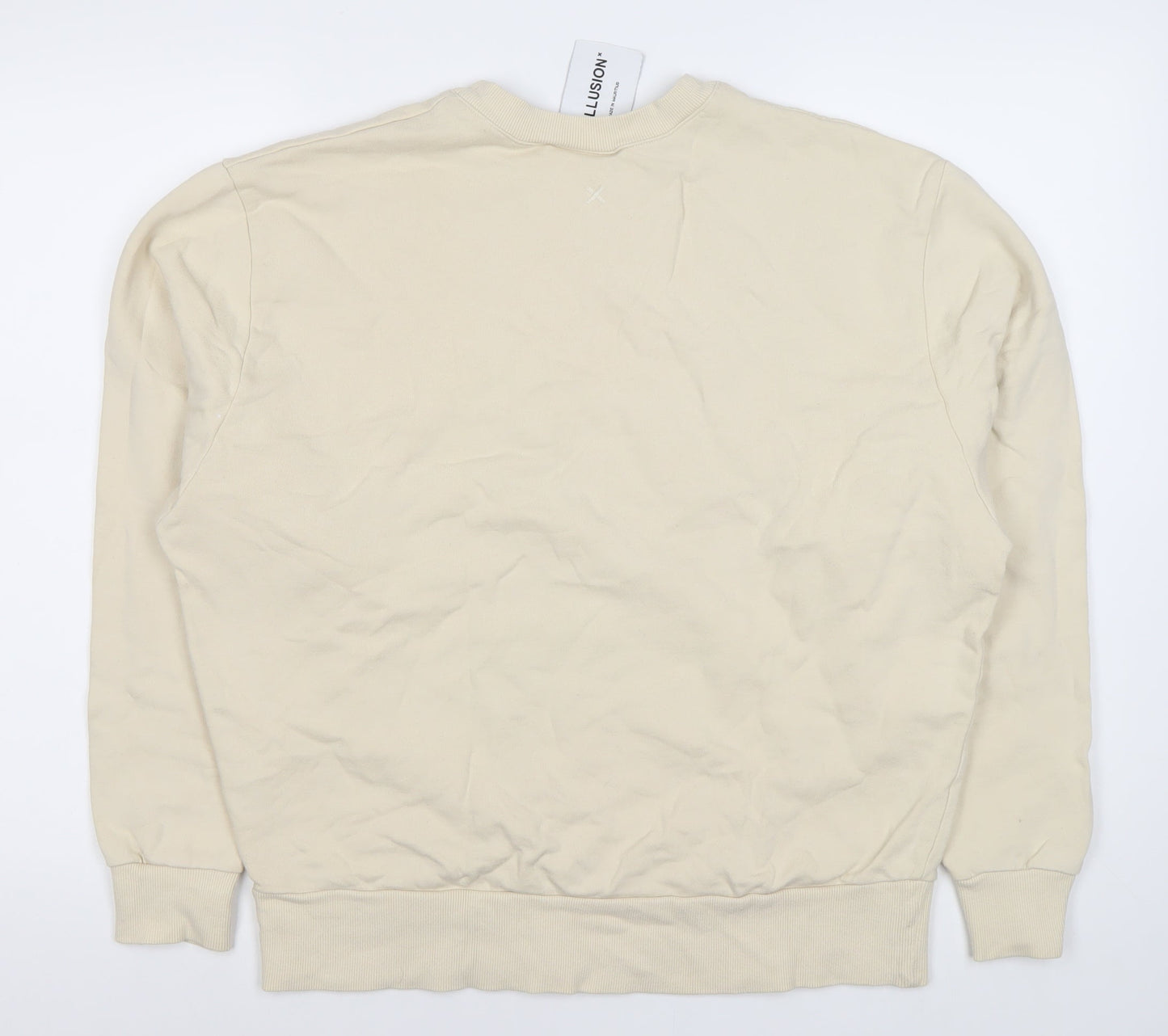 Collusion Men's Beige Pullover Sweatshirt M