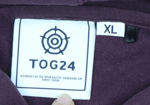 TOG24 Men's Purple XL Full Zip Hoodie