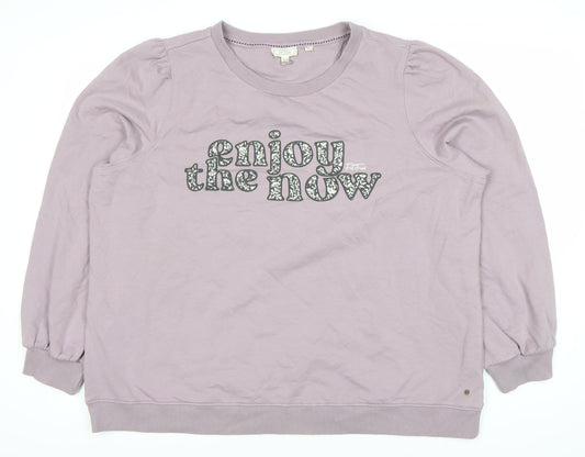 Fat Face Women's Purple Pullover Sweatshirt Size 20