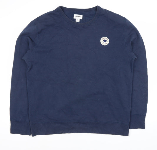 Converse Men's Blue XL Pullover Sweatshirt - Logo Accent