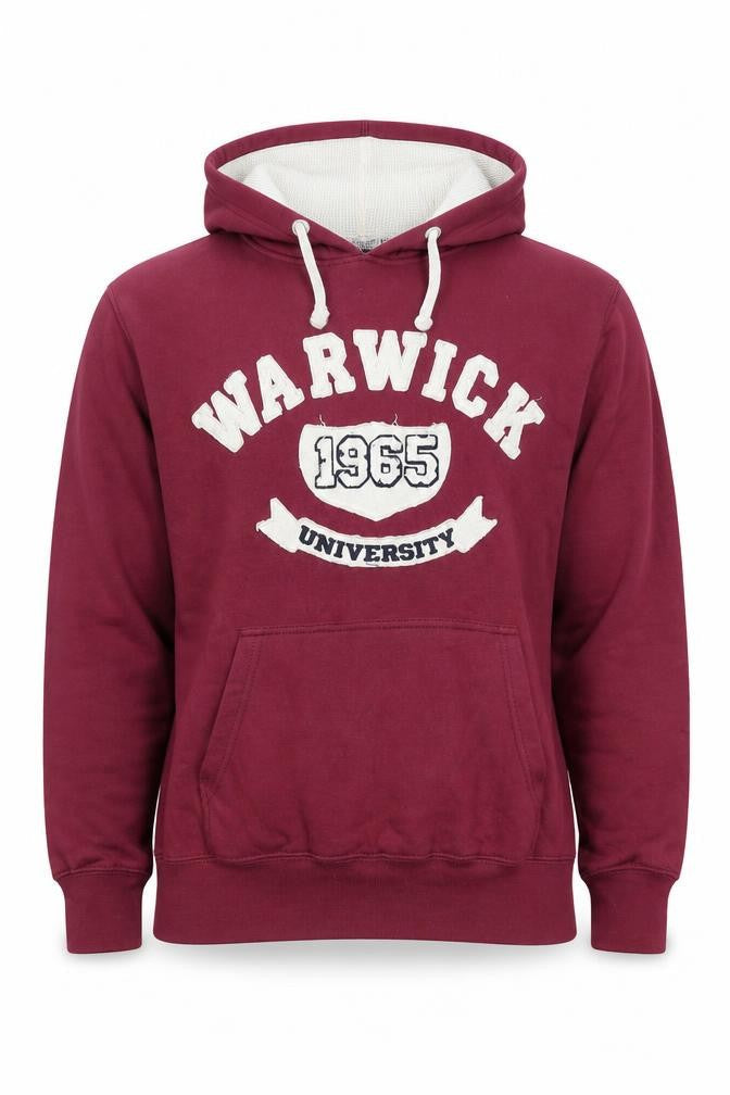 ALUMNO Mens Red Graphic Hoodie S Pullover