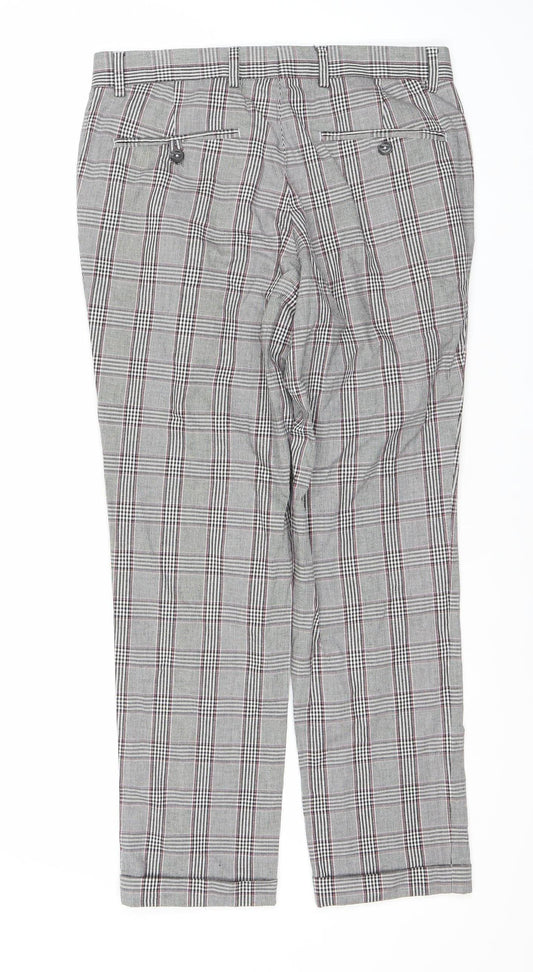 Next Women's Multicoloured Plaid Trousers Size 8