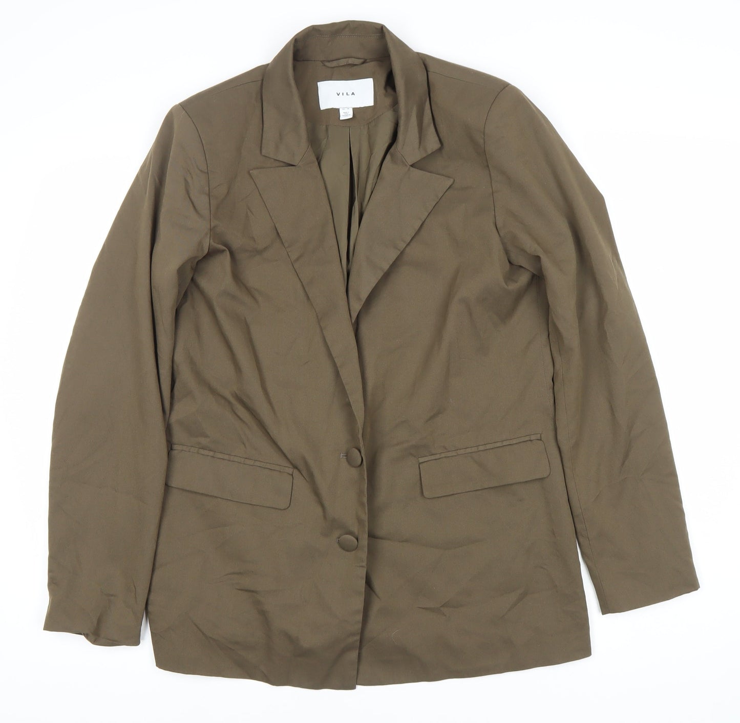 Vila Women's Brown Blazer Jacket Size 10