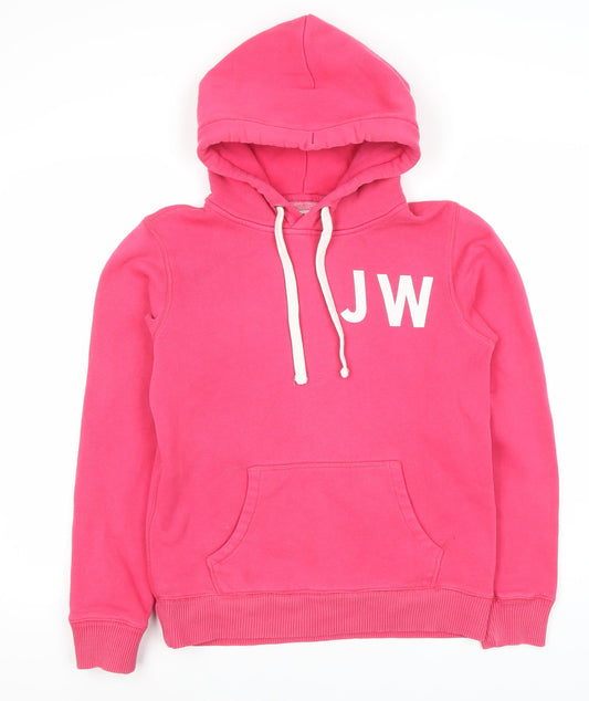 Jack Wills Women's Pink Graphic Print Hoodie Size 10