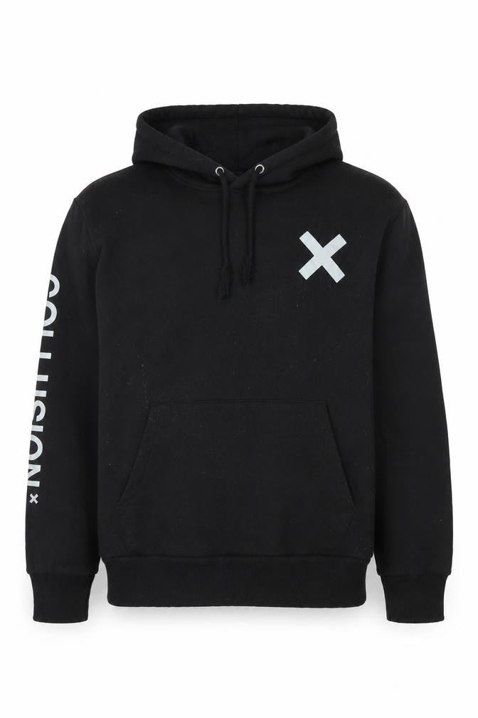 Collusion Mens Black XS Pullover Hoodie