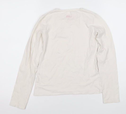Levi Strauss Women's White Long Sleeve T-Shirt Size 12