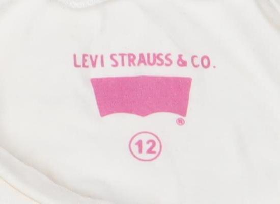 Levi Strauss Women's White Long Sleeve T-Shirt Size 12