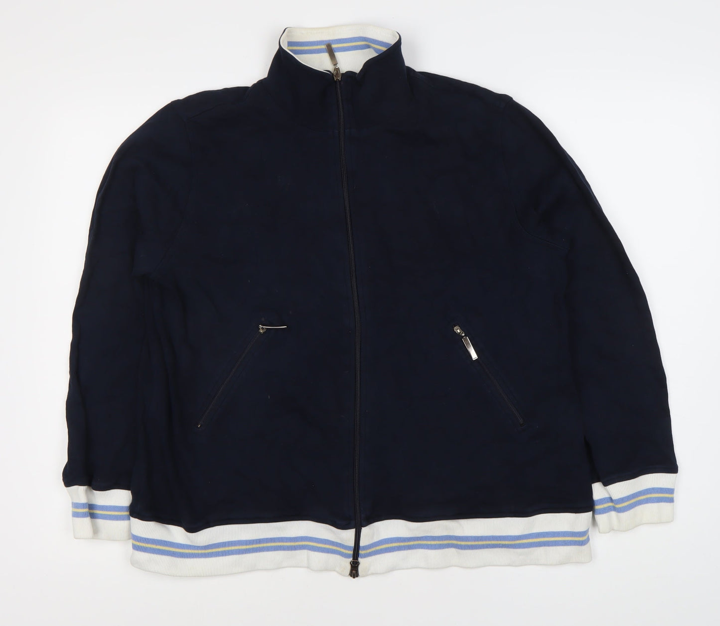 Olsen Women's Navy Full Zip Sweatshirt Size 18