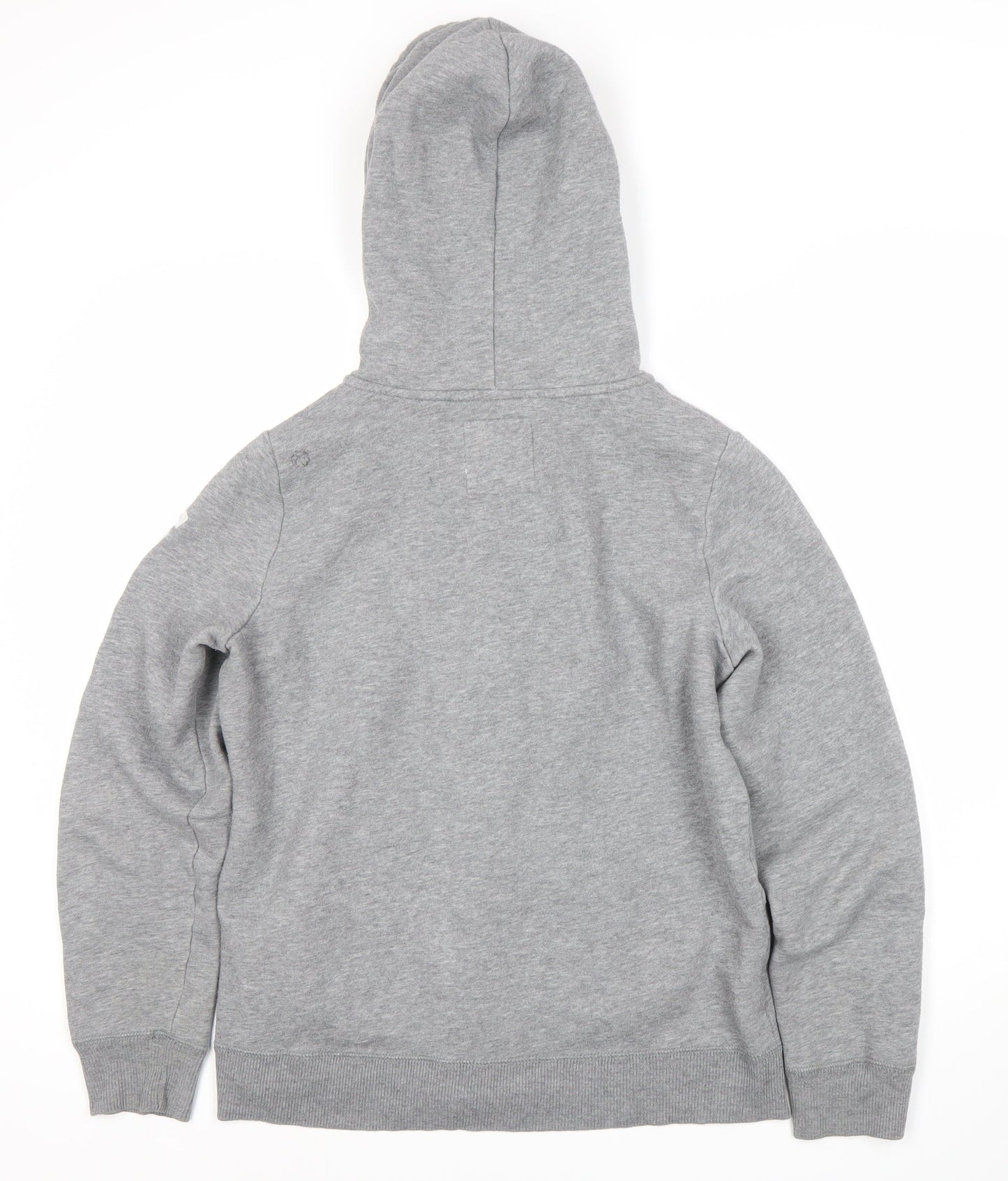 Hollister Grey Men's Full Zip Logo Hoodie L