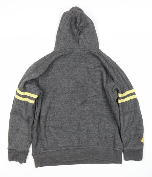 Harry Potter Boys Grey Hufflepuff Pullover Hoodie Size S