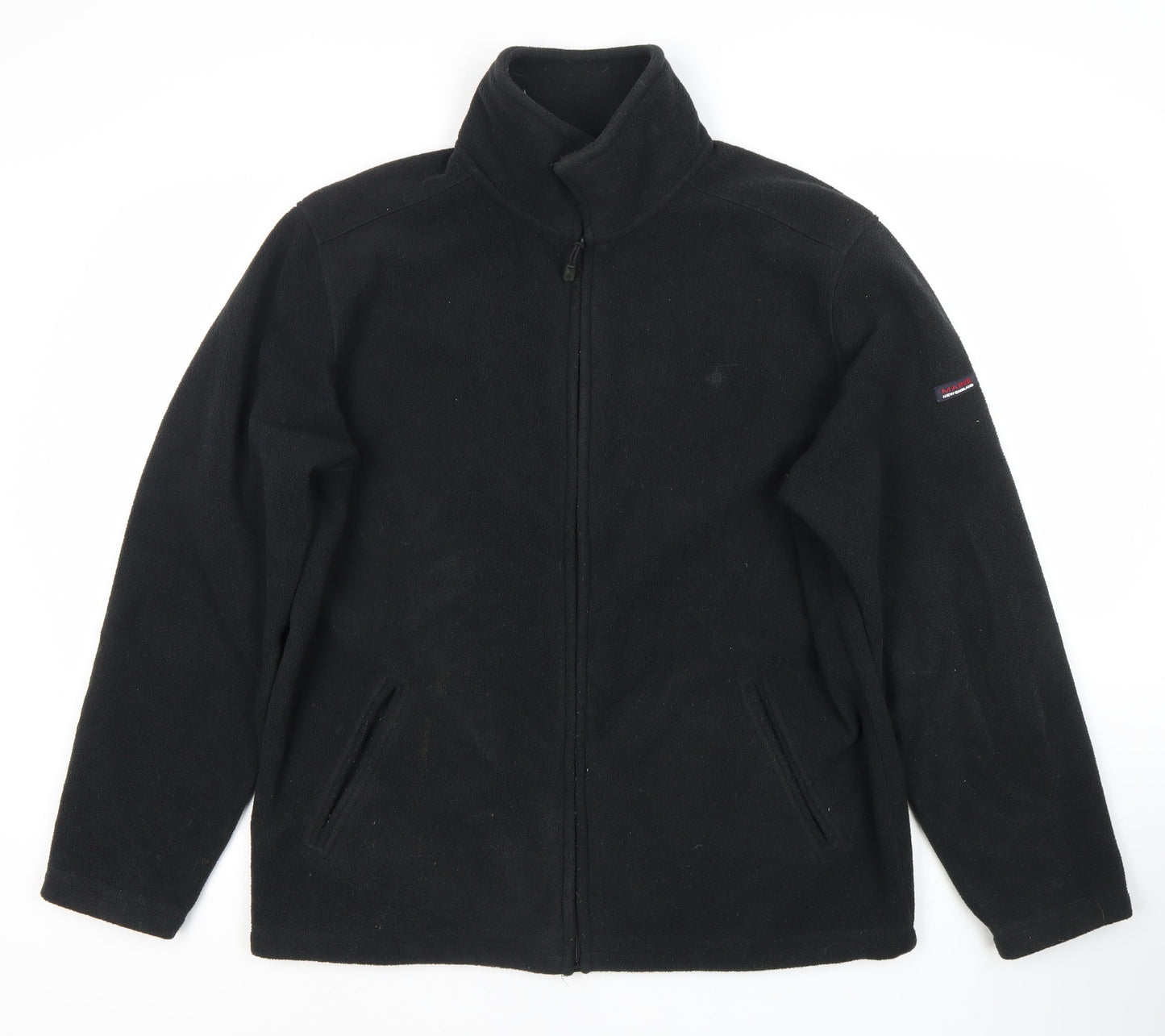 Maine Men's Black Fleece Jacket M Full Zip Winter