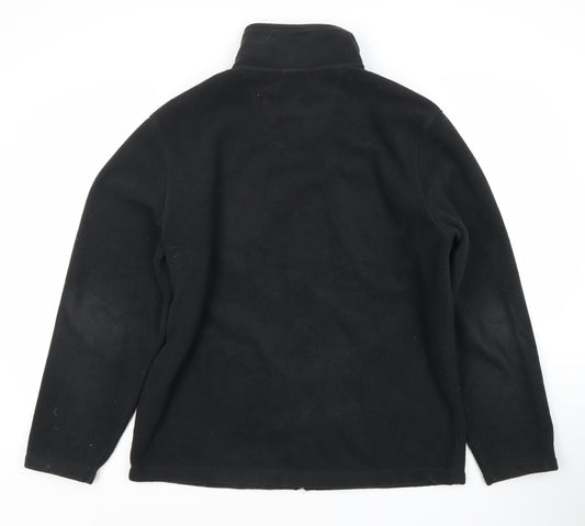 Maine Men's Black Fleece Jacket M Full Zip Winter