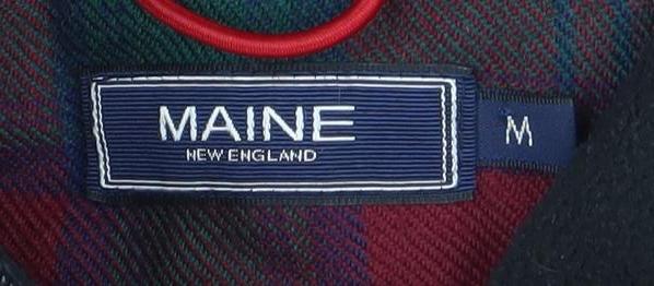 Maine Men's Black Fleece Jacket M Full Zip Winter