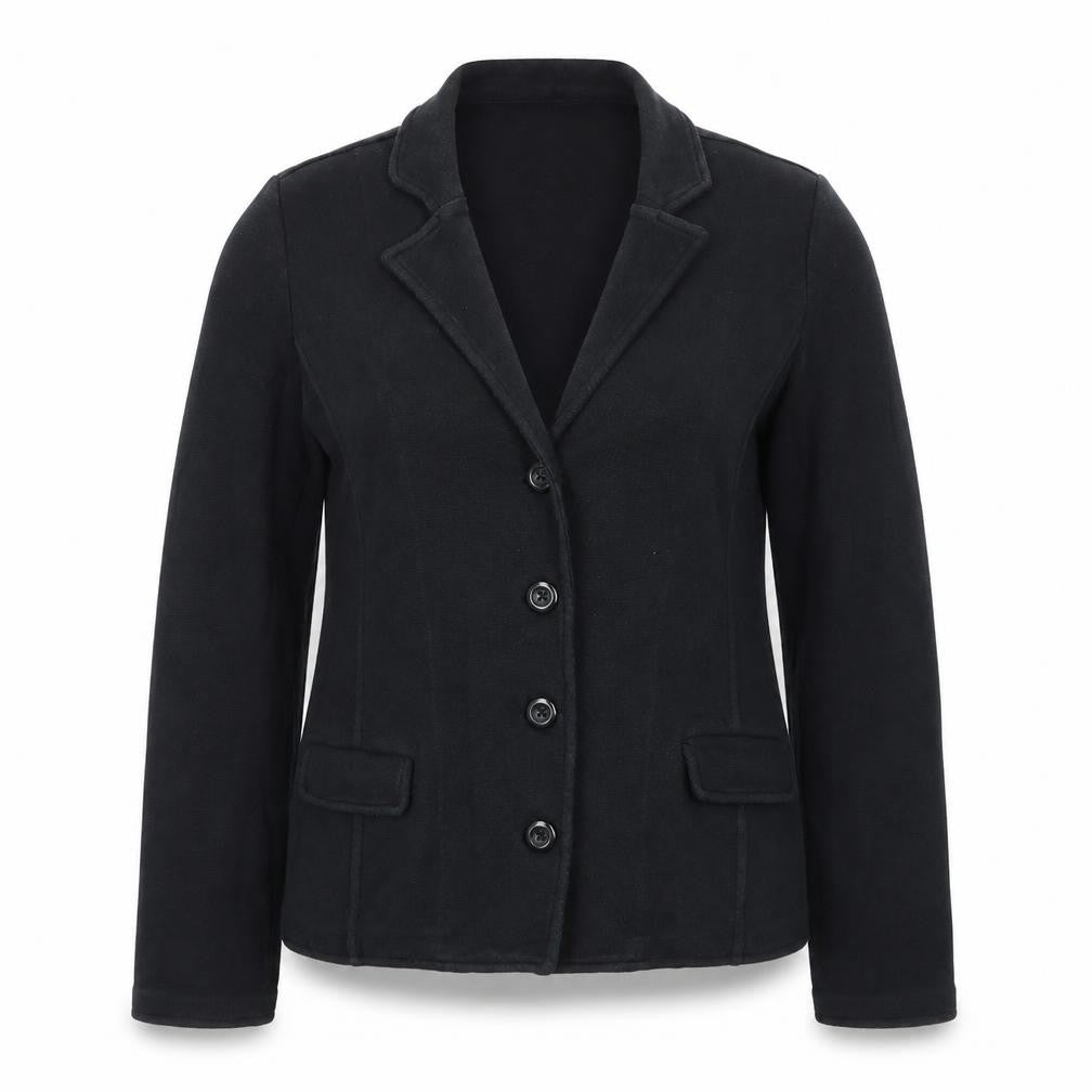 Laura Ashley Women's Black Cotton Blazer Size 12