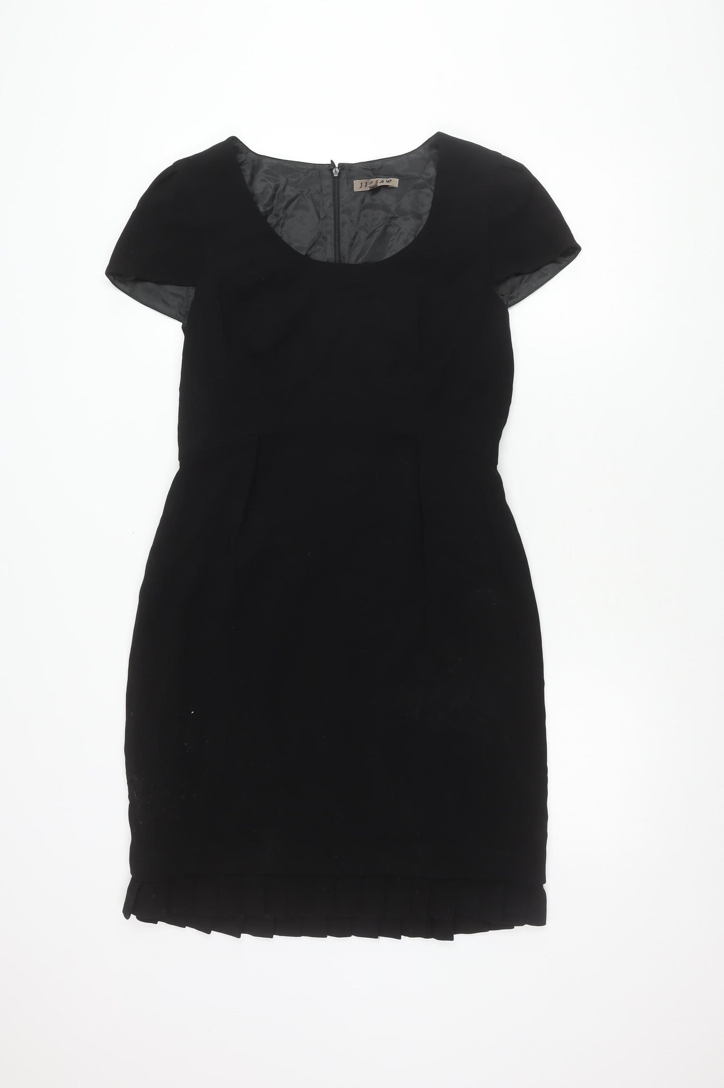 Jigsaw Women's Black Dress Size 12 with Zip Closure