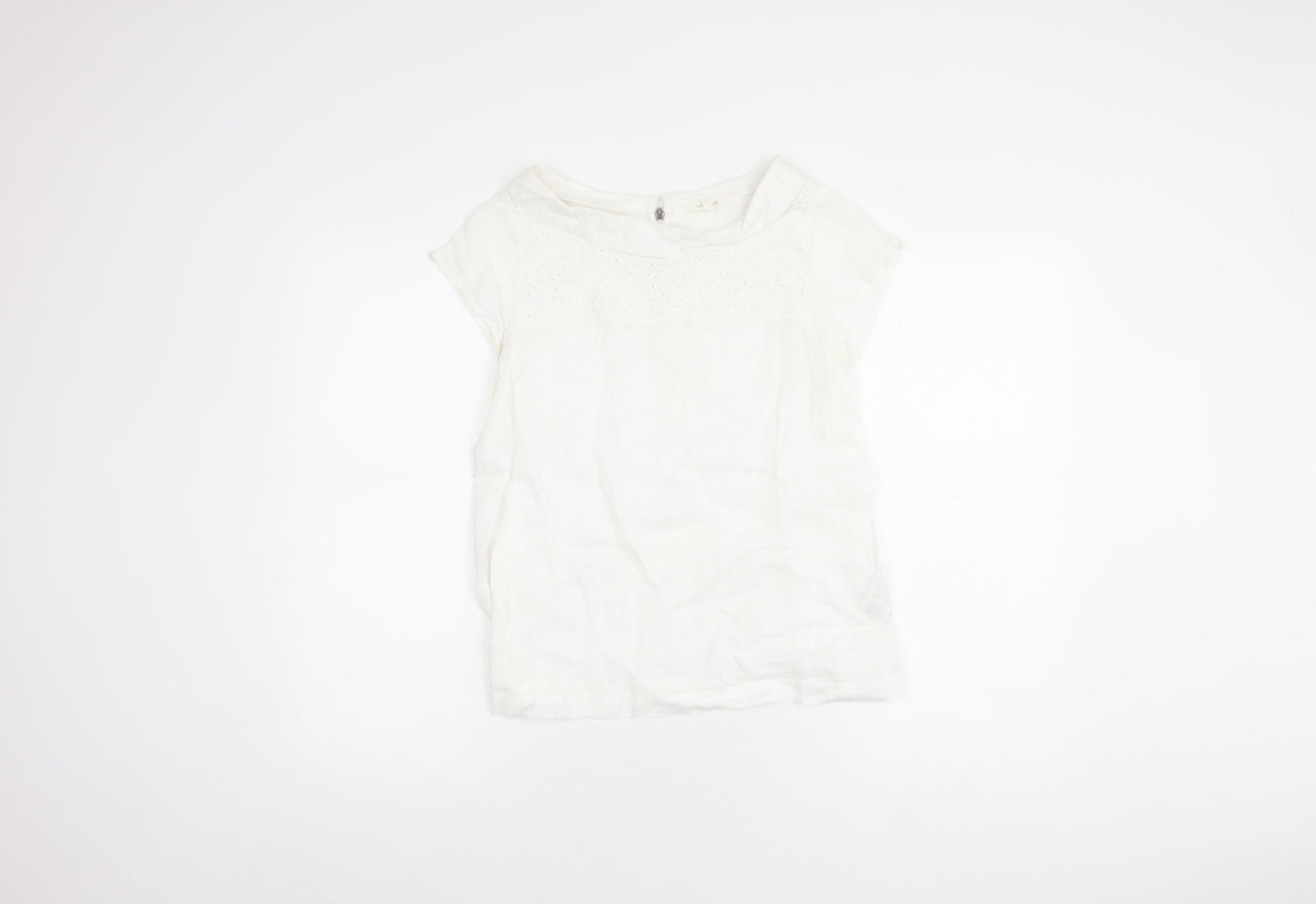 White Stuff Women's White Linen Blouse Size 12