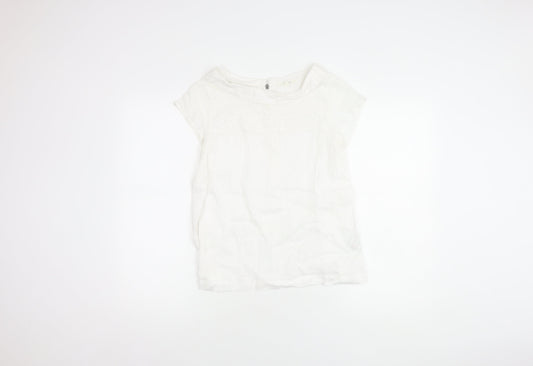 White Stuff Women's White Linen Blouse Size 12