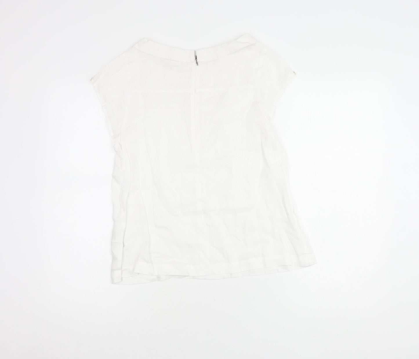 White Stuff Women's White Linen Blouse Size 12