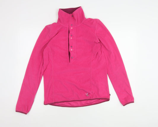 O'Neill Women's Pink Fleece Snap Pullover - Size L