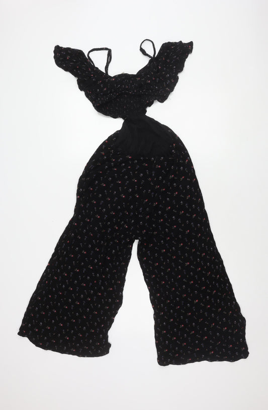 Kimchi Blue Women's Black Floral Jumpsuit XS