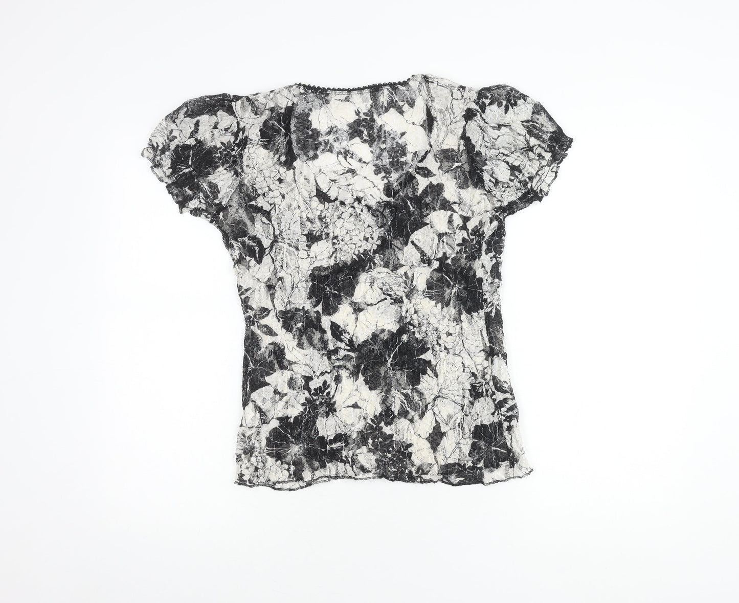 Per Una Women's Multicoloured Floral Lace Blouse Size 12