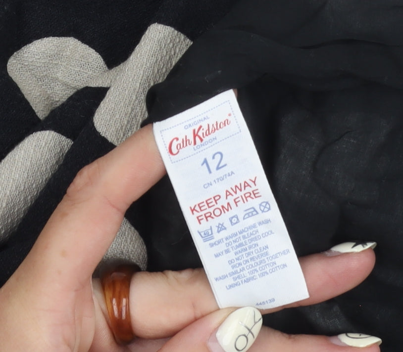 Cath Kidston Women's Black Polka Dot Skirt Size 12