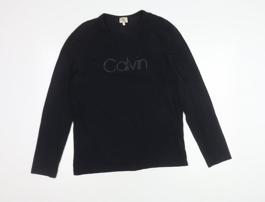Calvin Klein Men's Black 2XL Long Sleeve T-Shirt