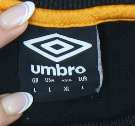 Umbro Men's Black Graphic Print Sweatshirt L