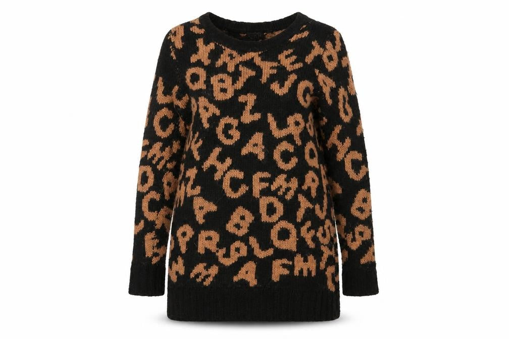 Topshop Women's Black Crew Neck Pullover Jumper Size 8