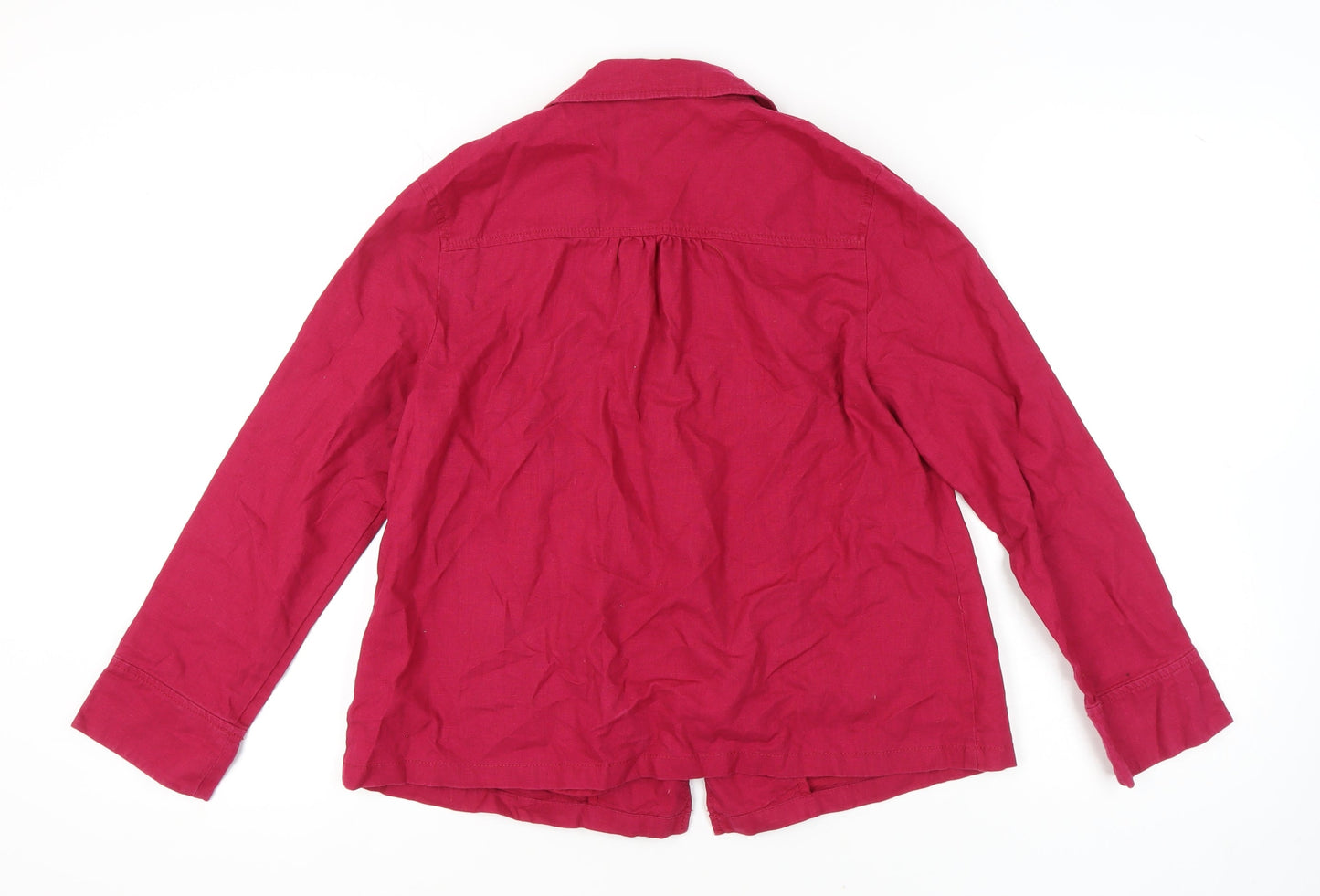 Marks and Spencer Women's Red Linen Blazer UK 12