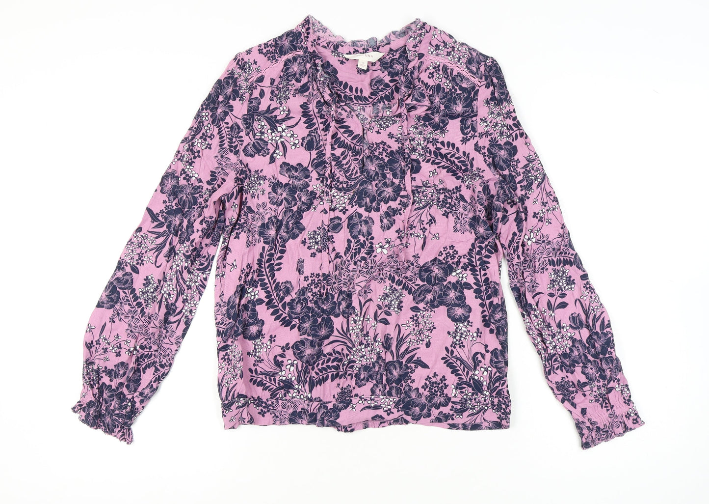 Marks and Spencer Women's Purple Floral Blouse