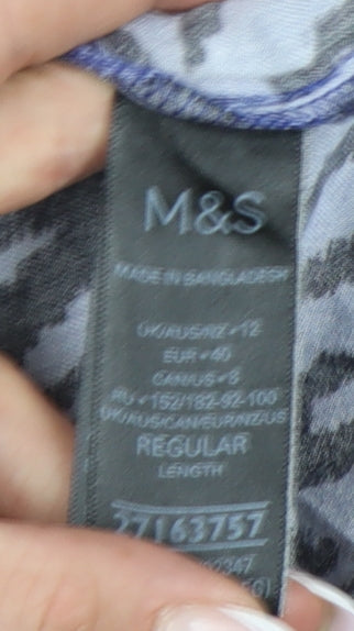 Marks and Spencer Women Blue Animal Print Dress size 12