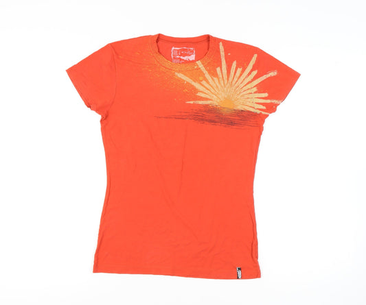 Oakley Women's Orange Slim Fit T-Shirt - Size S