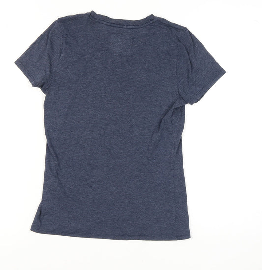 Hollister Women's Blue M Basic Crew Neck T-Shirt