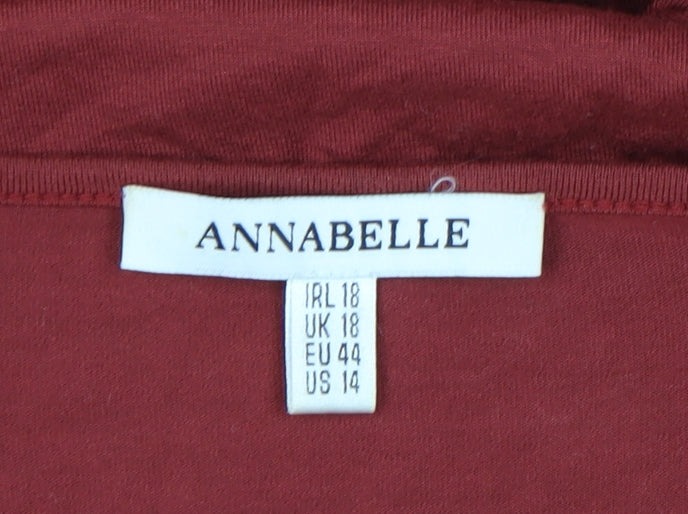 Annabelle Women's Red Long Sleeve Top Size 18