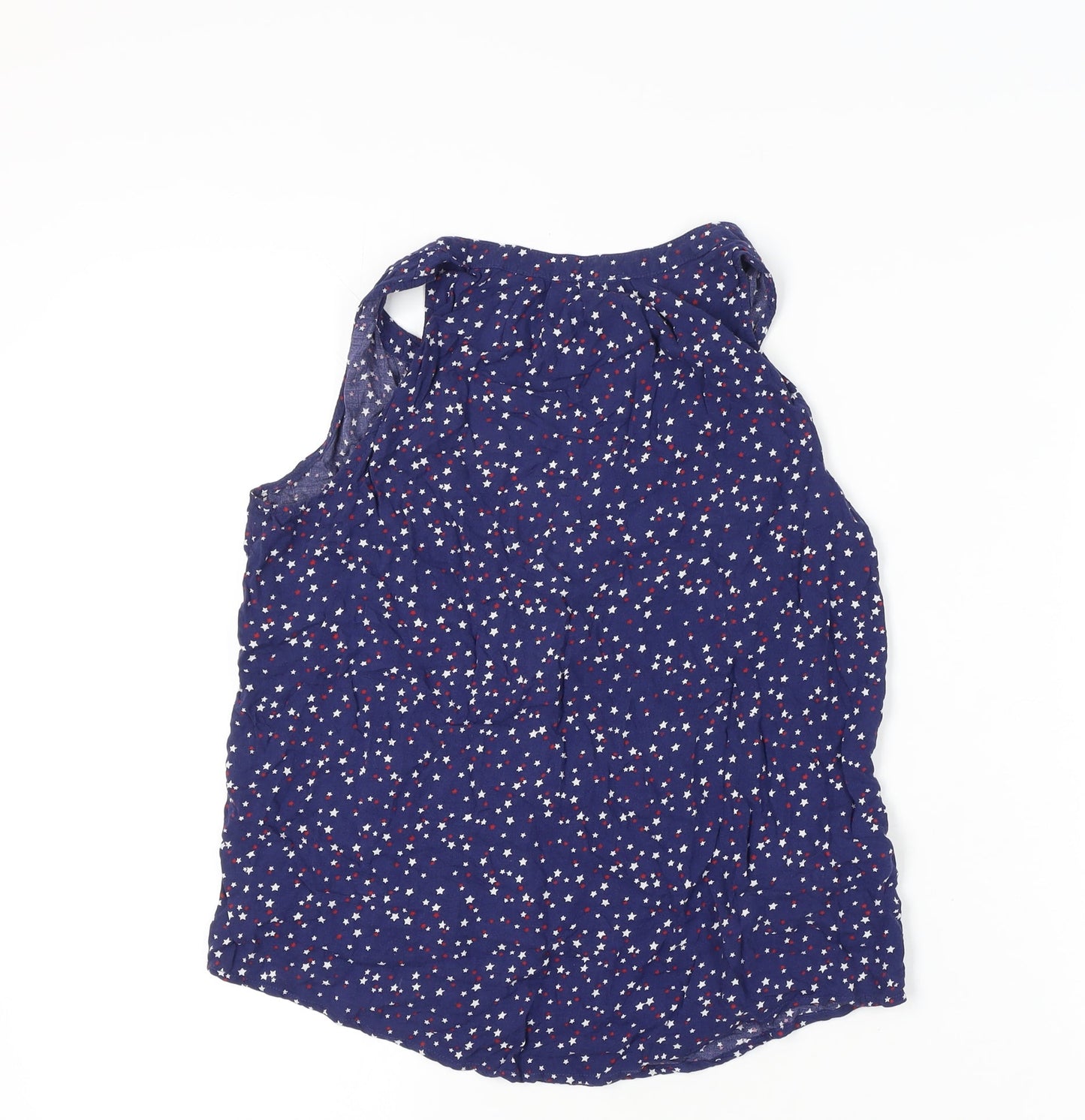 Mango Women's Blue Star Print Sleeveless Blouse