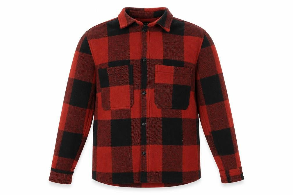 BDG Men's Red Black Plaid Basic Jacket S