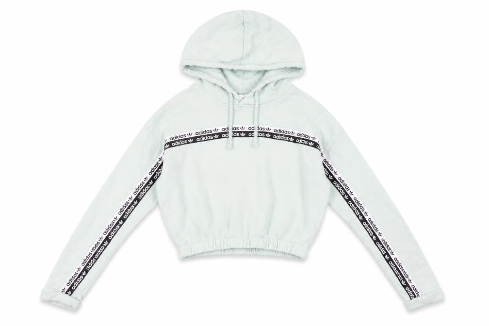 Womens UK 10 Relaxed adidas Green Pullover Hoodie