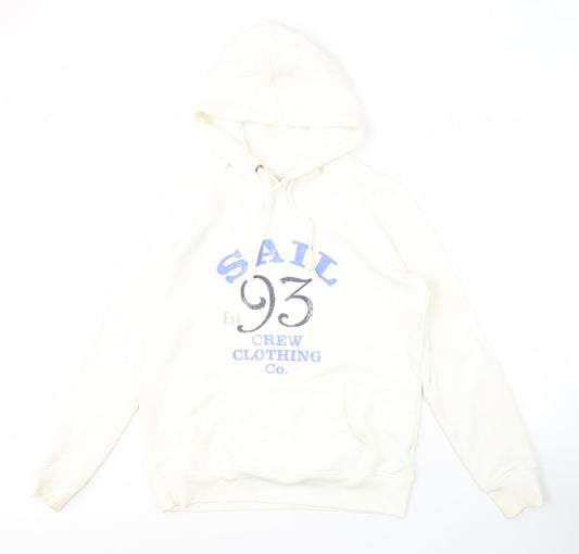 Crew Clothing Women's White Hoodie, Size 12, Casual Style