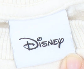Disney Women's Beige Sequin Pullover Sweatshirt Size 12