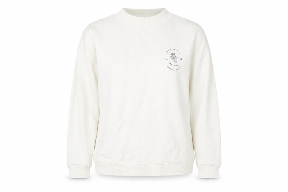 Womens UK 16 Regular Jack Wills White Pullover Sweatshirt