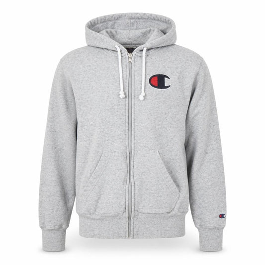 Mens UK S Regular Champion Grey Full Zip Hoodie