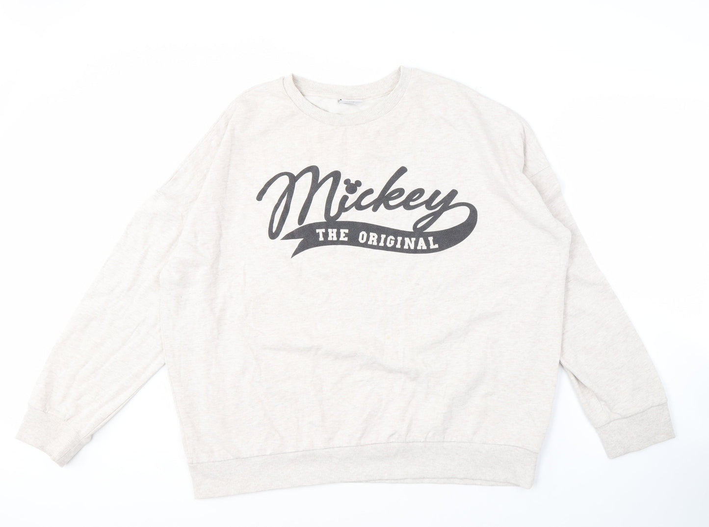 Disney Women's Beige Sweatshirt UK 20 Mickey Print